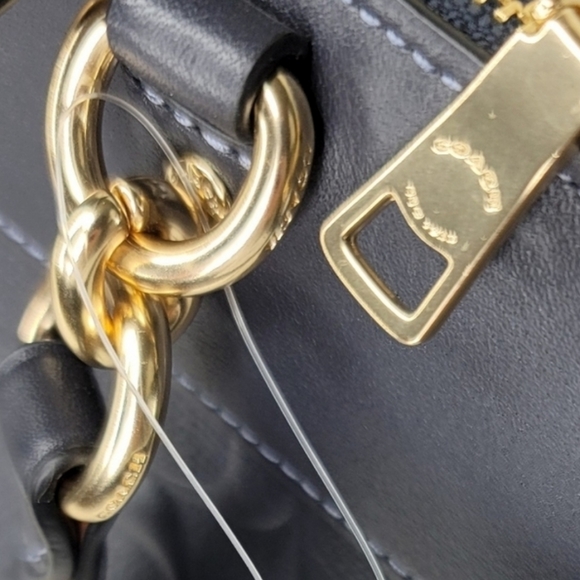 Coach Signature Leather Embossed Purse Bag 3in1 Covertable Designer Satchel - Picture 11 of 12